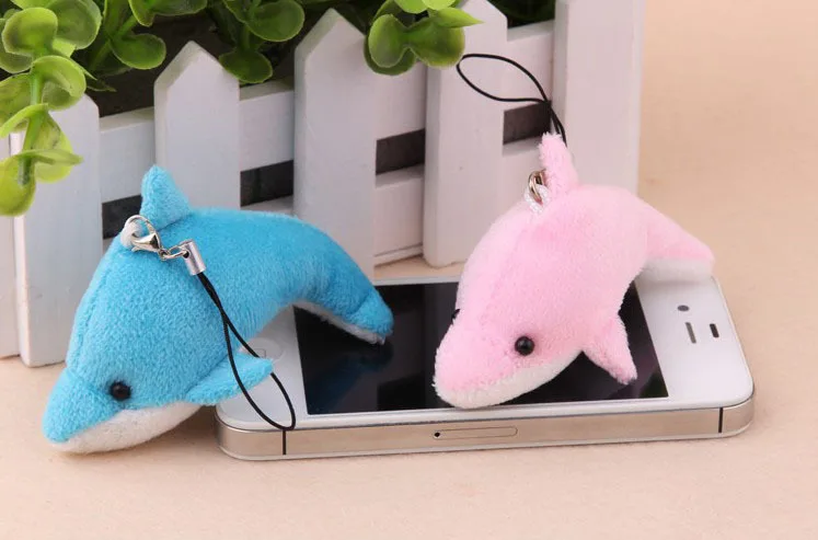 30pcs kawaii charm plush dolphin anime lanyard pendant strap for mobile phone wedding decoration gift keychain Free Shipping | Мобильные