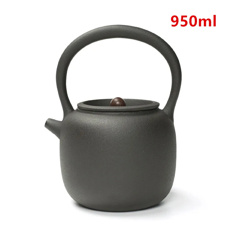 

2017 Newest Black-pottery Tea Pot Set Japanese Southern Pottery Teapot Kettle Drinkware KungFu Tools Tea Kettle 950ml