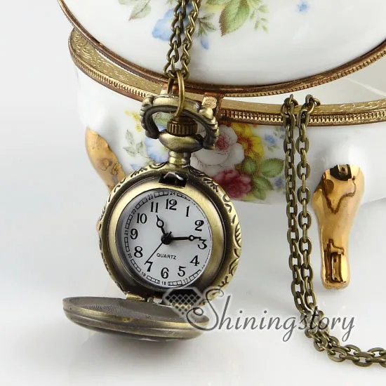 Медные бронзовые медные стильные ночные карманные часы с совой подвеской