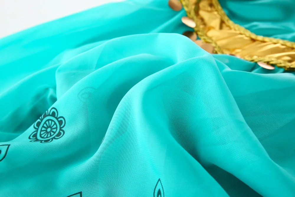 Детский костюм принцессы жасмин маскарадный с блестками для девочек на Хэллоуин