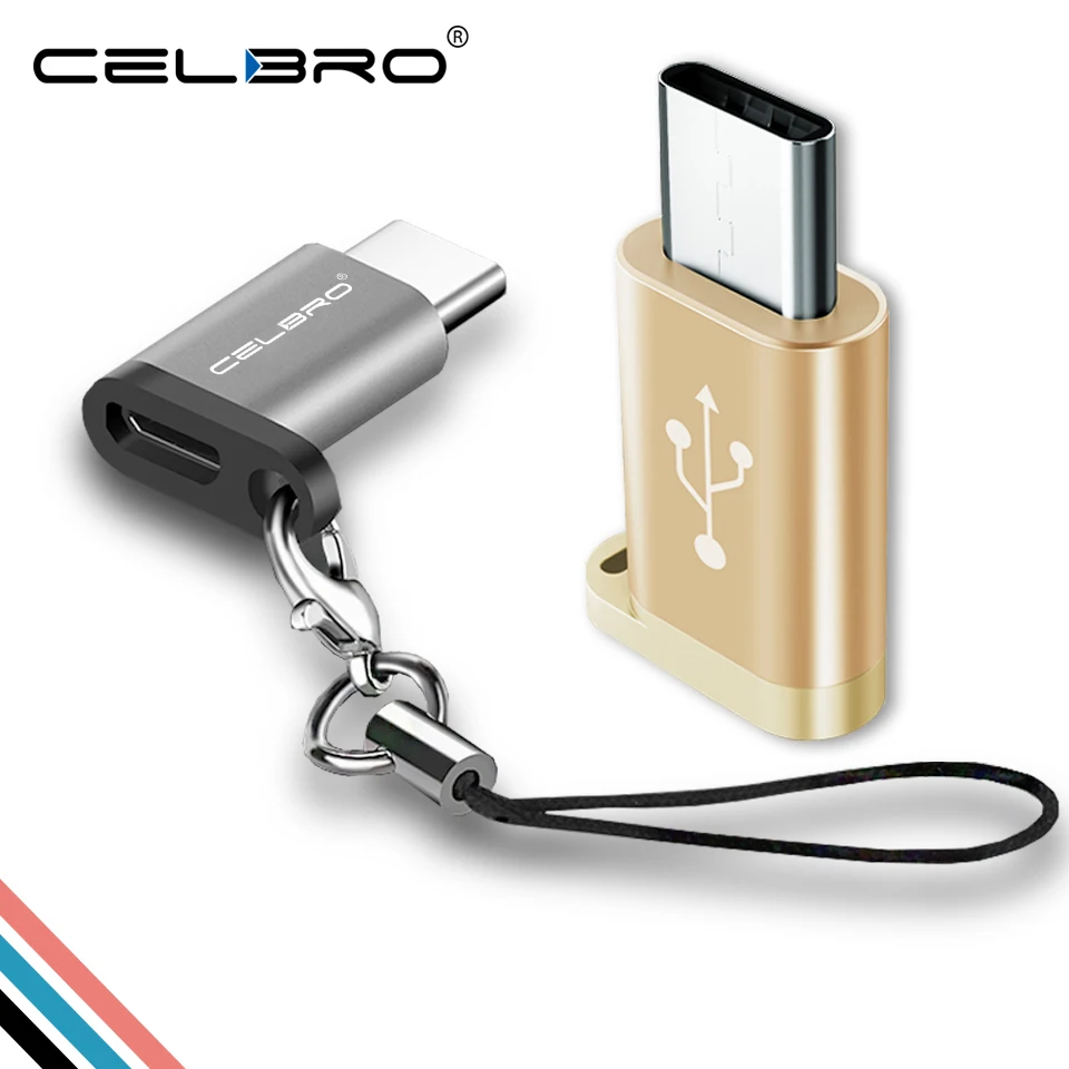 3Pack USB Type C Adapter OTG Micro Female To Male Converter USB-C Cable Keychain For Xiaomi MI A1/Max 2/Mix 2 | Мобильные телефоны