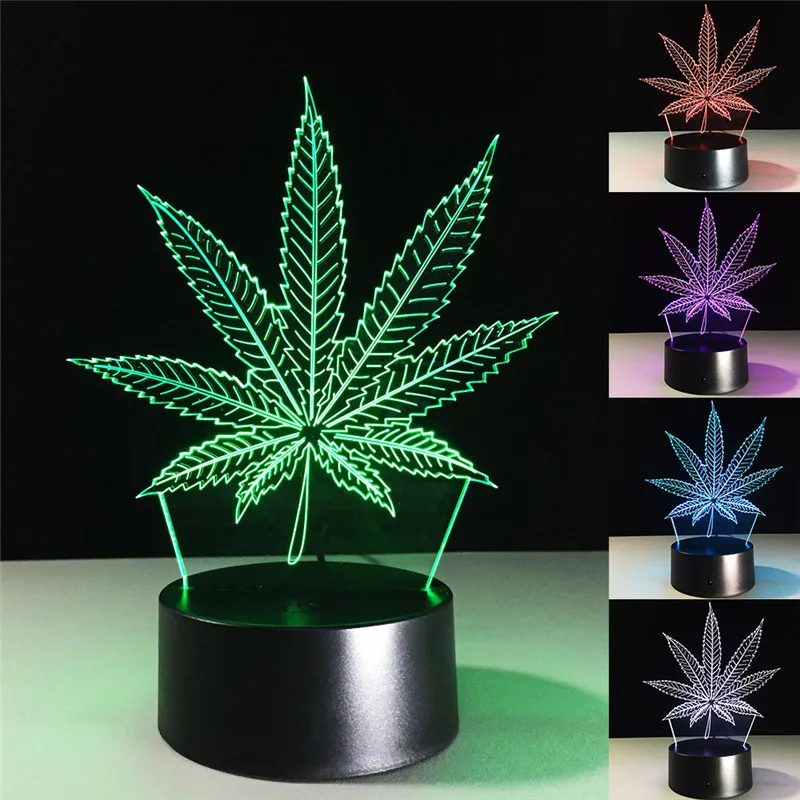 3D светодиодный ночник с сенсорным управлением модный светильник 7 / 16 цветов