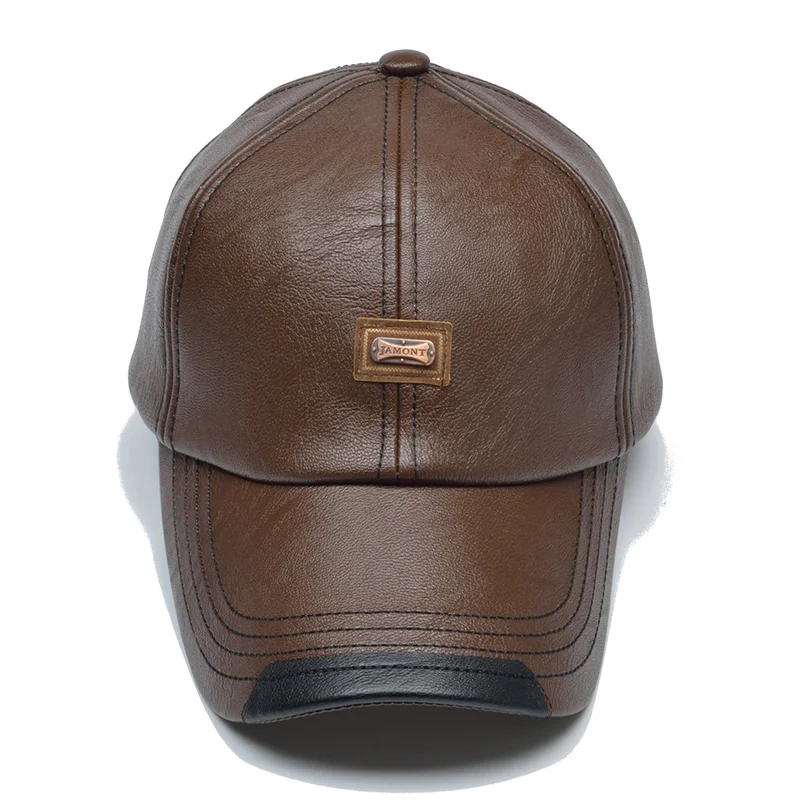 [NORTHWOOD] Марка Осень Зима Кожаная Бейсболка Мужчины Женщины Gorras Planas Snapback Hat Bone Masculino PU Кожаная Шапка Дальнобойщика