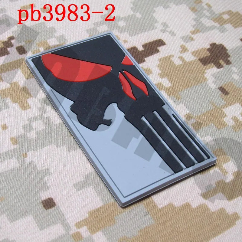 3D ПВХ патч Череп патч боевой тактический военный