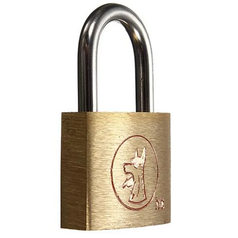 Латунный замок с длинной скобой для багажа/чемодана/ворот 3 надежных ключа