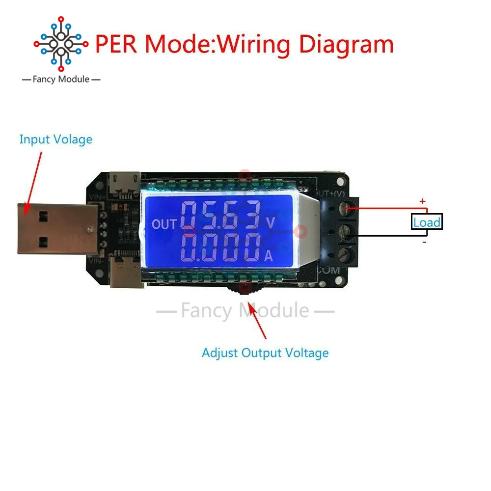 Повышающий/понижающий преобразователь напряжения модуль питания USB Type C Micro 5 в до