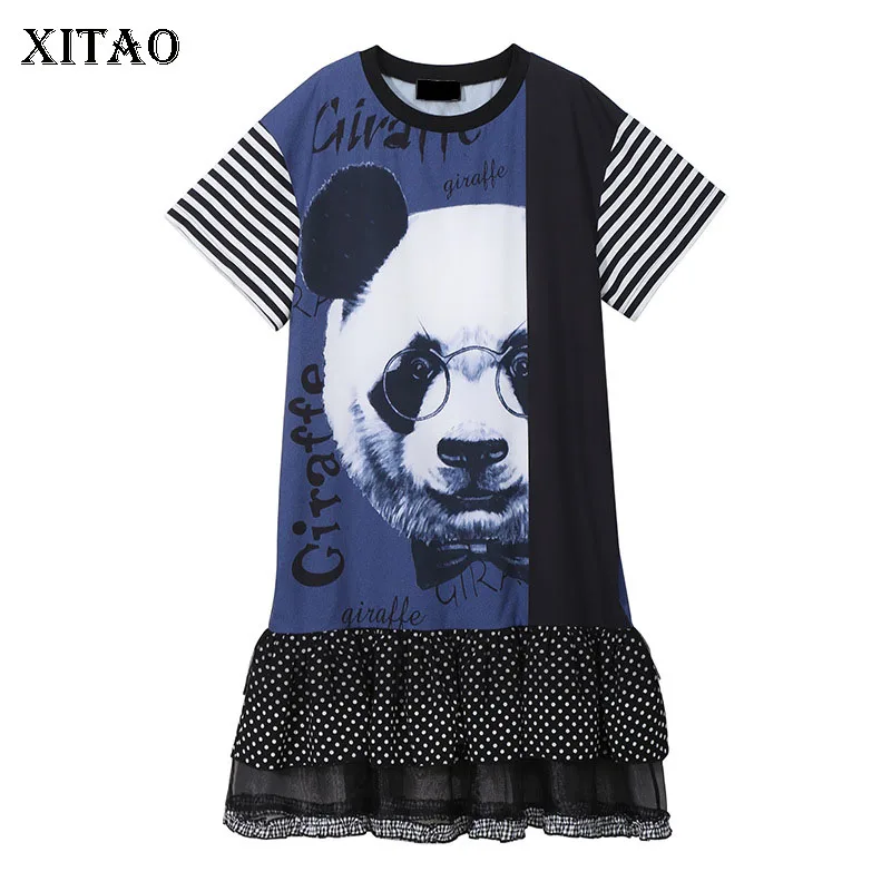 XITAO/платье миди с принтом в виде животных женская одежда коллекция 2019 года