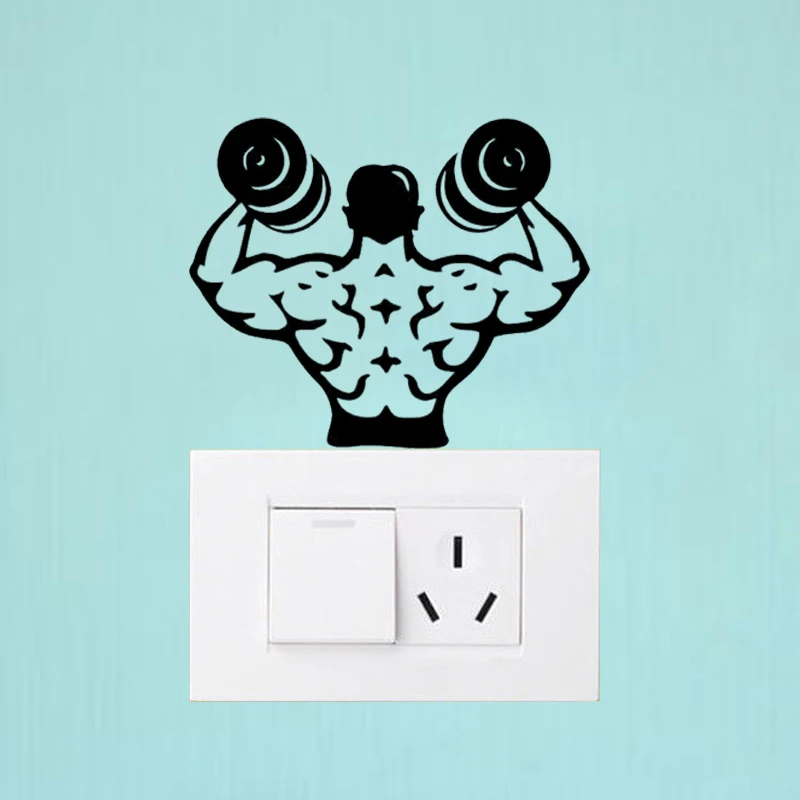 Стильные виниловые декоративные наклейки на стену для фитнеса спортзала