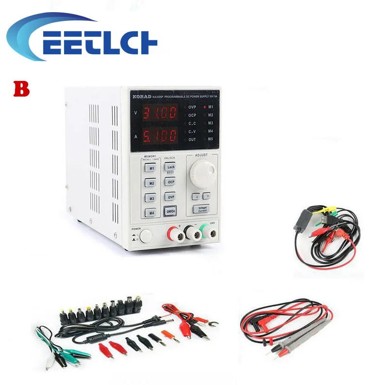 60 V/3A KORAD KA6003P Высокоточный Программируемый Регулируемый цифровой источник питания постоянного тока R232 и USB Подключение компьютера 220V - Цвет: B
