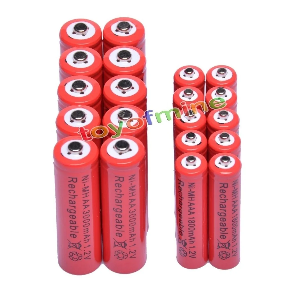 AA 3000 mAh+ AAA 1800 mAh 1,2 V NiMH 14500 аккумуляторная батарея 2A 3A аккумуляторная батарея