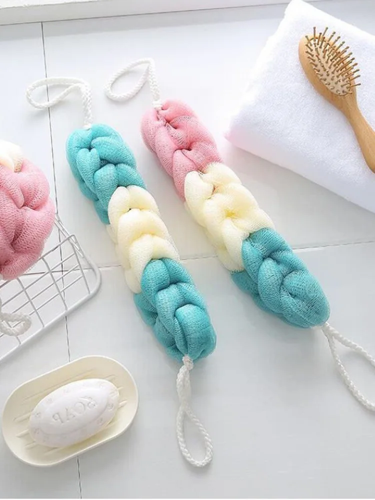 Растягивающаяся нейлоновая задняя скрубберная щетка для тела отшелушивающая