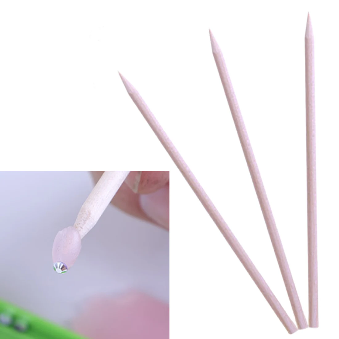 Nail Art Tools 5Pcs Wooden Cuticle Pusher Nail Art Cuticle Remover Orange Wood Sticks For Cuticle Removal Manicure