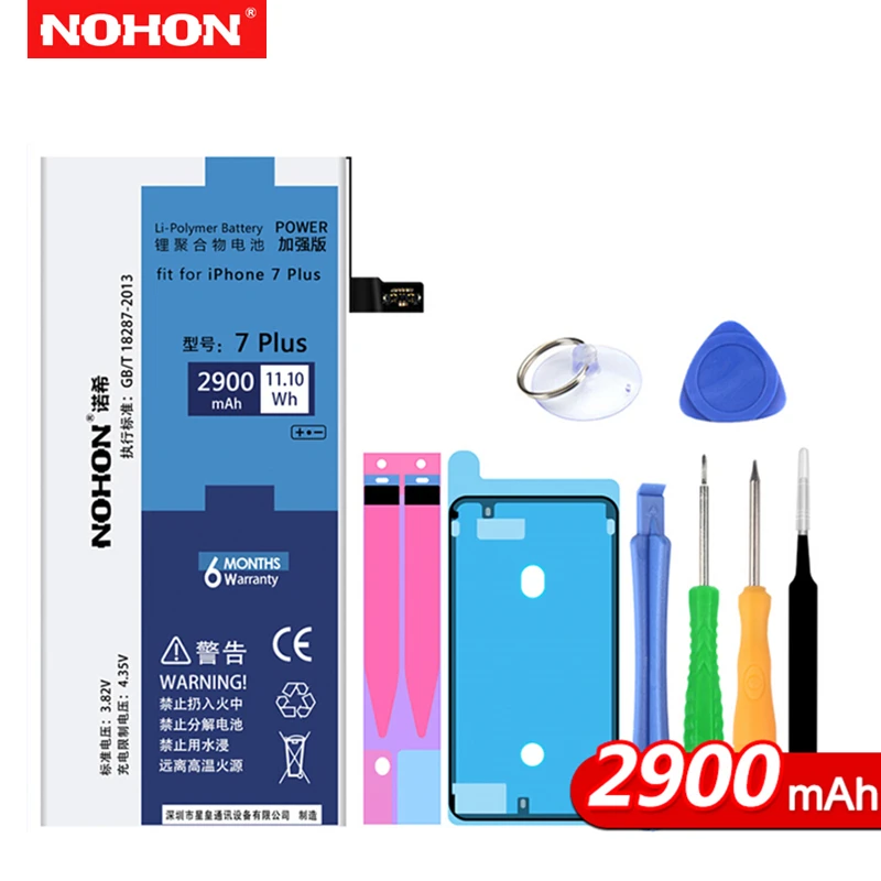 NOHON Оригинальный аккумулятор для iPhone 7 Plus Сменные Аккумуляторы телефонов 2900mAh