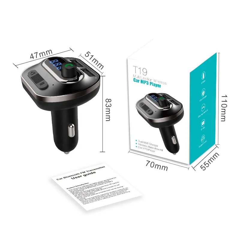 Беспроводной fm-передатчик JaJaBor Авто Bluetooth Hands-free Carkit Aux аудио автомобильный