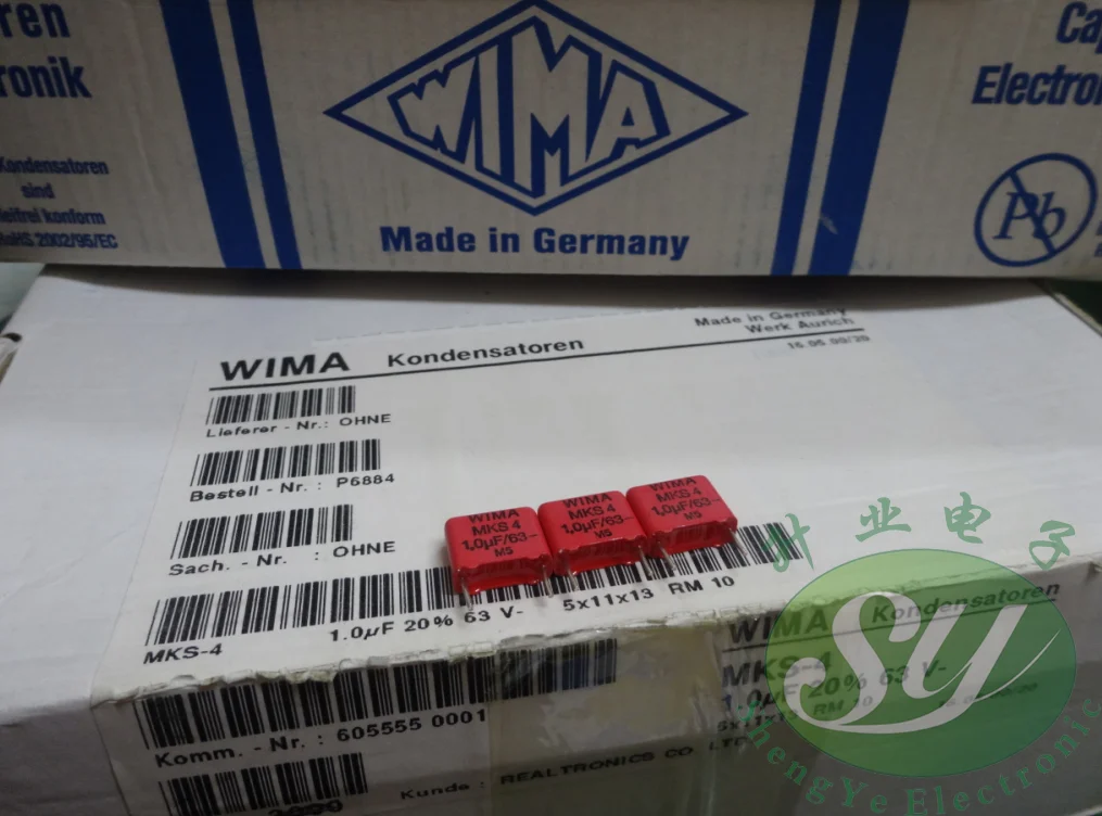 10 шт./20 шт. WIMA MKS4 2020 мкФ Ф/63 в 1 1u0 0 новый пленочный конденсатор мм аудио Бесплатная