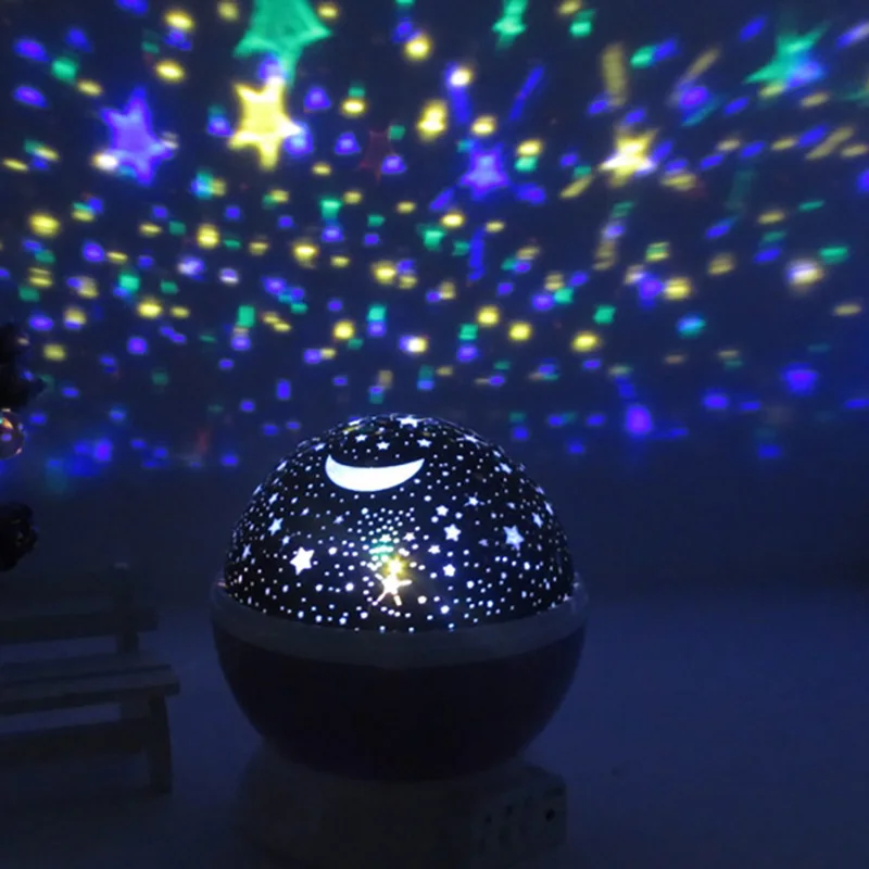 

Night Light Star Sky Rotating Glowing Party Lights Starry Sky Projector Moon Novelty Table Night Lamp Battery USB LED Lamp