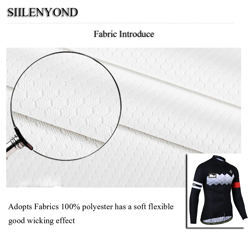 SIILENYOND 2019 Pro Велоспорт Джерси с длинным рукавом горный велосипед одежда