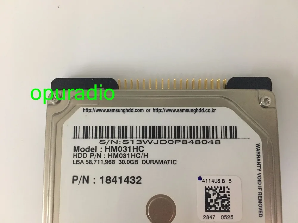 Новый жесткий диск Opuradio HDD 30 Гб HM031HC PN1932020 для Chrysler Mercedes NTG4 автомобильный dvd