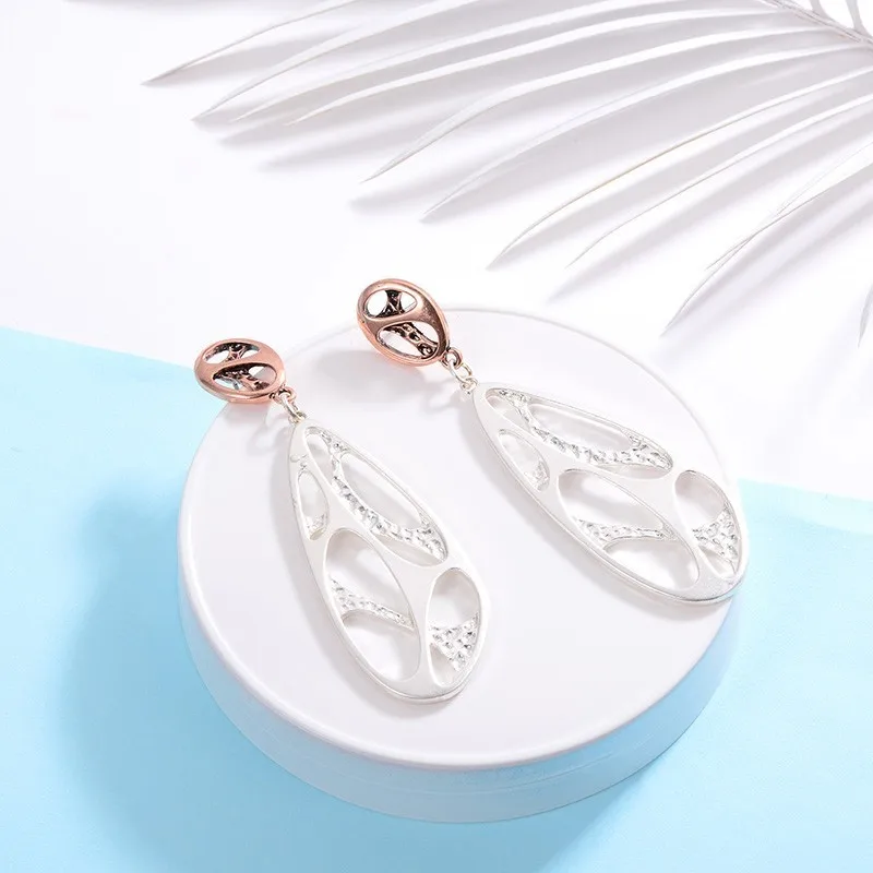 Неправильный овал Женские Висячие серьги шапки корейский Bijoux Femme 2018 ретро бусы