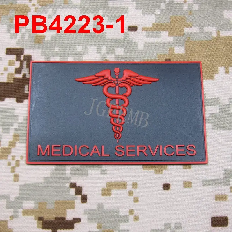 pb4223 Red Медицинский техник фельдшер тактический боевой дух военный Красный Крест 3D ПВХ - Цвет: pb4223 Red