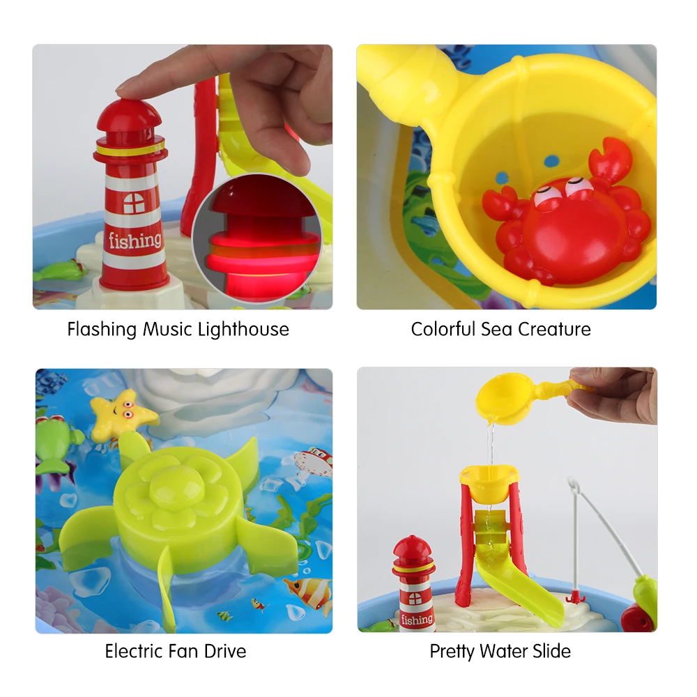 Beiens DIY рыболовная игрушка игры пластиковая Магнитная детская рыбный бассейн