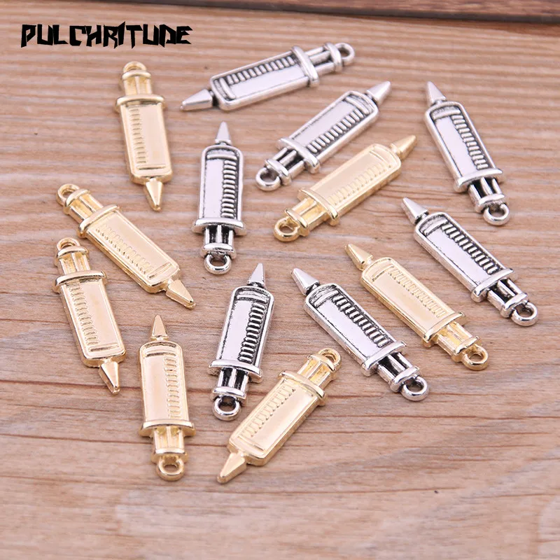 20 шт. двухцветные медицинские подвески шприцы подвеска стетоскоп для