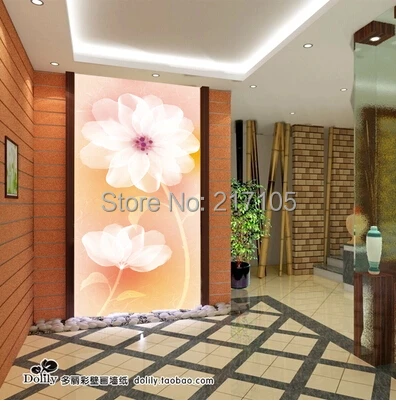 

Free shipping large mural wallpaper TV setting wall Sofa is the bedroom Dream flower