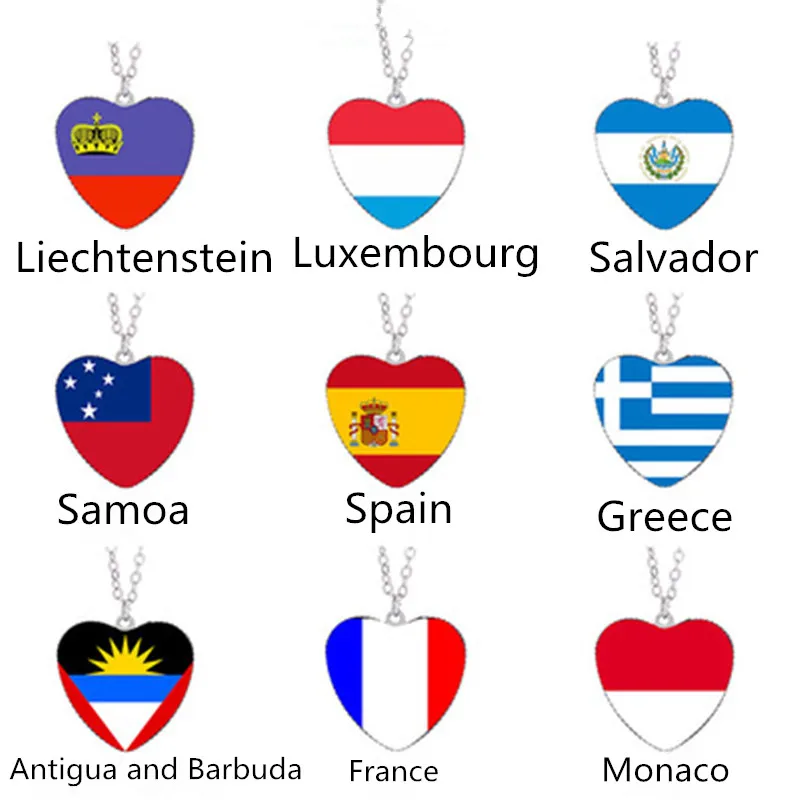 Ожерелье с греческим флагом в европейском и американском стиле Антигуа Барбуда