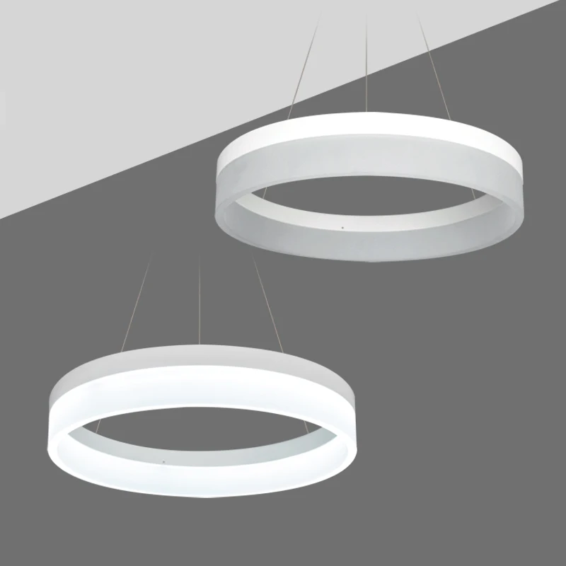 

Modern led white color ring circle Acrylic LED chandelier foyer dinning room chandeliers cerchio anello lampadario hanging lamp