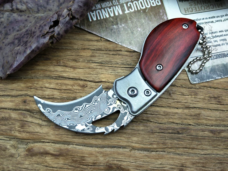 LCM66 дамасский Karambit складной нож csgo подарок тактический карманный нож, Открытый Кемпинг джунгли выживания боевой инструмент самообороны