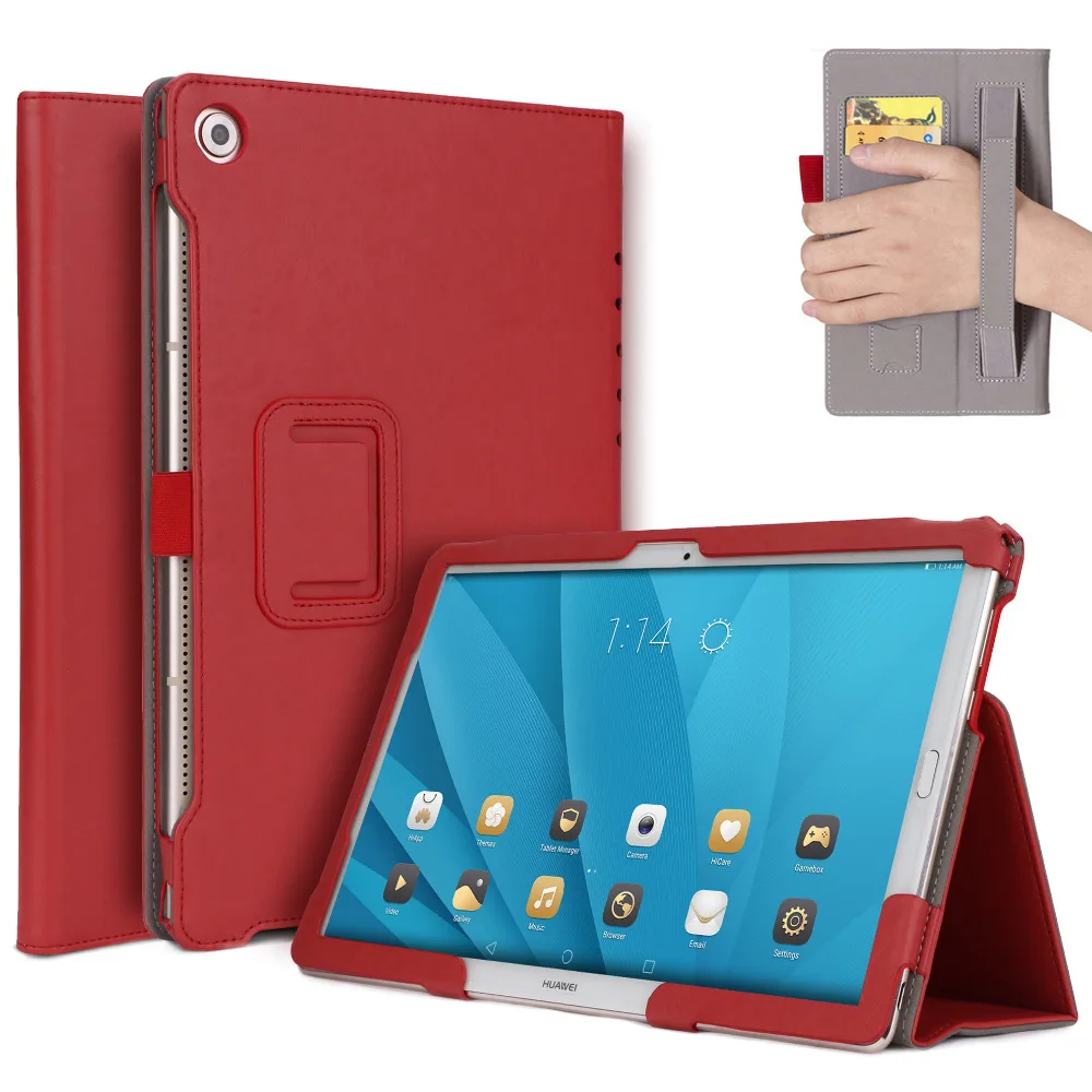 Кожаный чехол-подставка из воловьей кожи Магнитный смарт-чехол для Huawei MediaPad M5 10 8