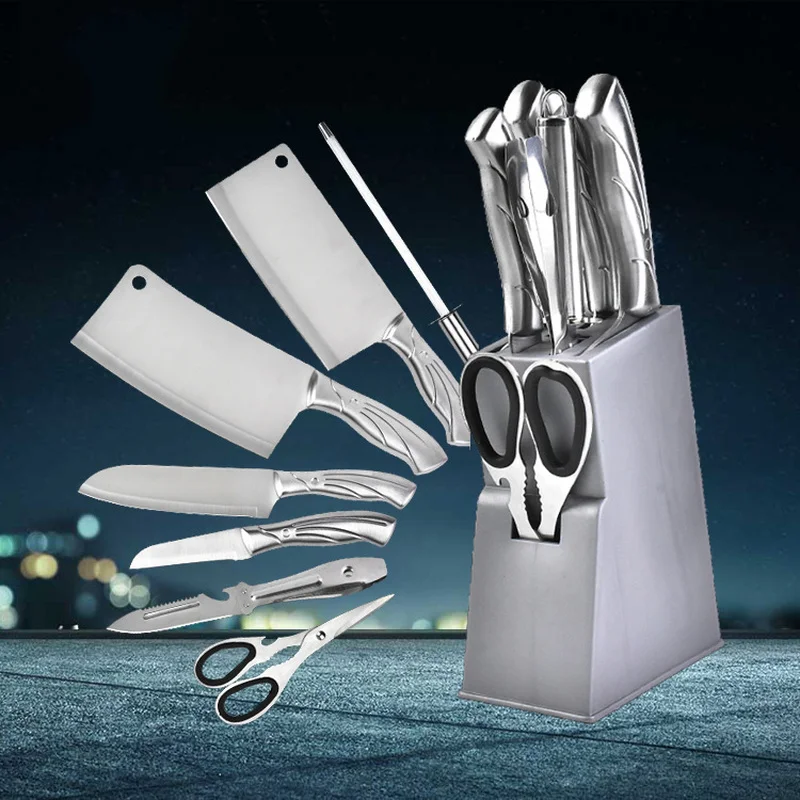 8 шт. набор ножей из нержавеющей стали с универсальным блоком Держатель ручная