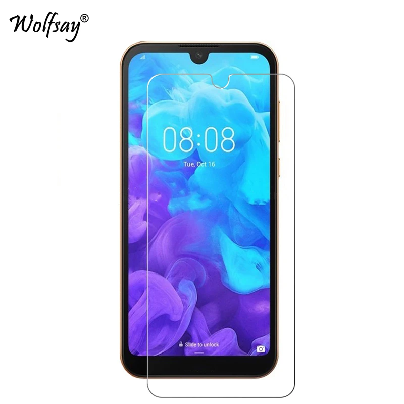 Vidrio templado para Huawei Y5 2019, Protector de pantalla de vidrio templado para Huawei Y5 2019, Protector de vidrio AMN-LX9 LX1 Honor 8S, 2 uds.-0
