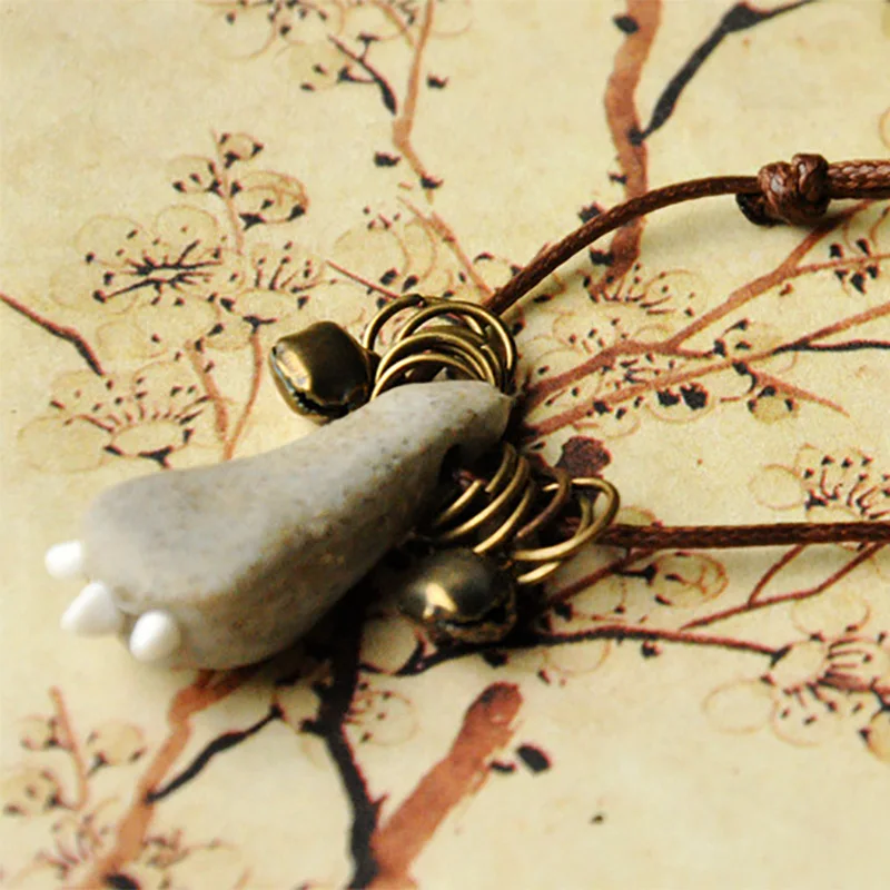 Подвески в виде ступней кошки керамические ожерелья для ног эффектное