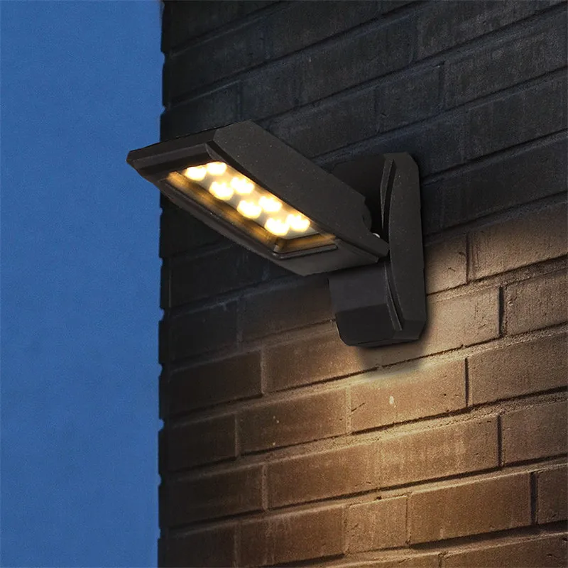 Nordic Outdoor Modern Wall Lamp Adjust 12W LED Porch Lights Waterproof Sconce Lamps Garden Home Decor Aluminum Lighting |