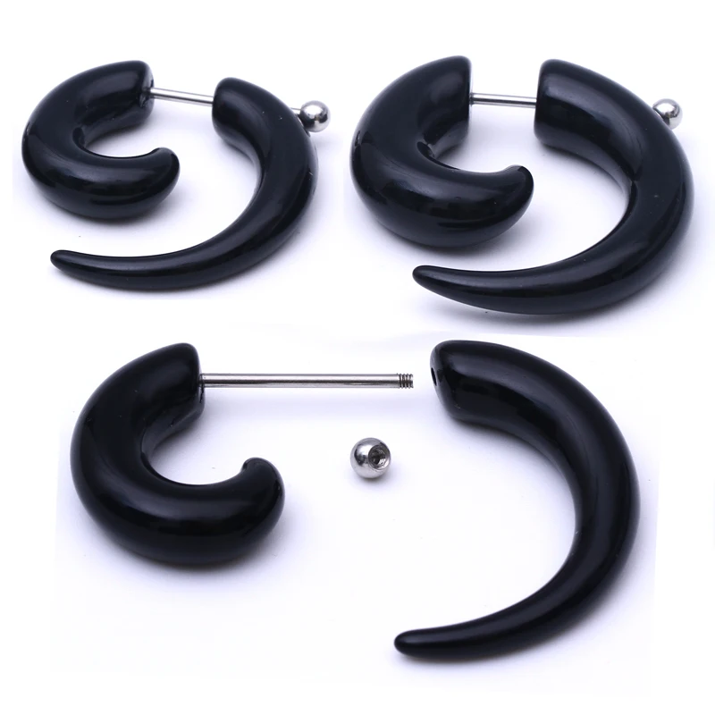 2 шт. Бесплатная доставка спиральная поддельная заглушка для ушей туннельные