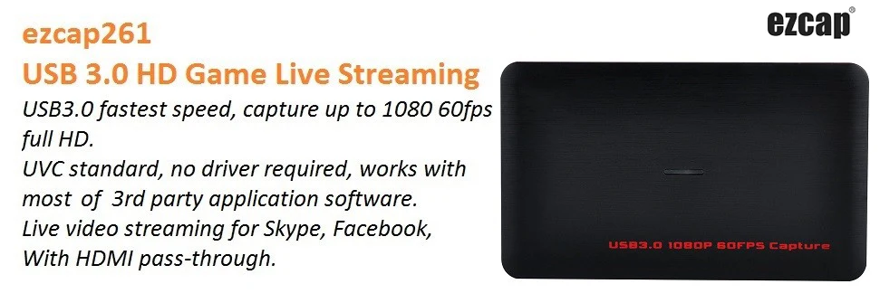 USB3.0 1080P 60FPS HDMI потоковая трансляция в прямом эфире USB 3,0 игра захват видео для Xbox PS3 PS4 ТВ коробка играть и Запись одно и то же время