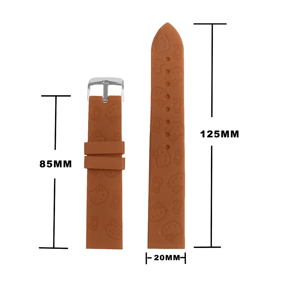 20 мм коричневый цвет Hello Cat мультфильм силиконовые желе резиновые женские Девушки