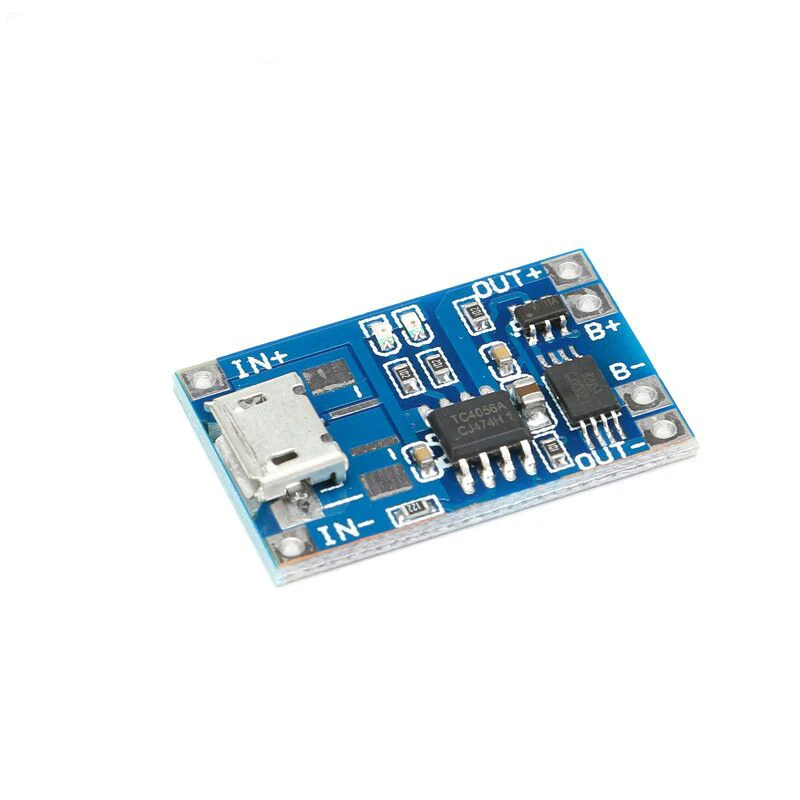 10 шт. 5 в 1A Micro USB 18650 литиевая батарея зарядная плата зарядное устройство контроллер модуль+ защита двойные функции контролер заряда