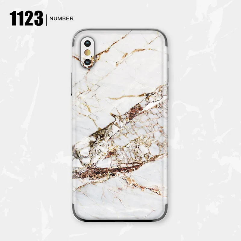 Роскошные мраморные телефонные наклейки для iphone 7 8 X XS цветная пленка задняя крышка чехол Защитная пленка для iphone XS 7 8 Plus(не стекло