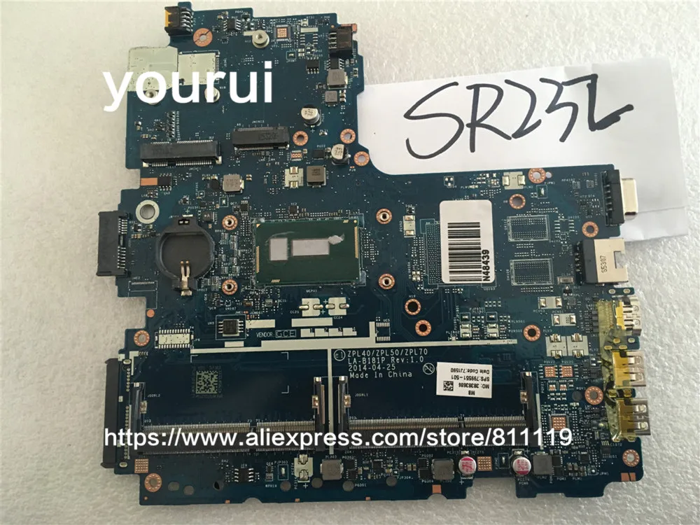 Yourui для материнской платы 450 G2 с I3 5005U SR23Z Cpu ZPL40/ZPL50/ZPL70 LA B181P 799551 501 без чипсета vga на