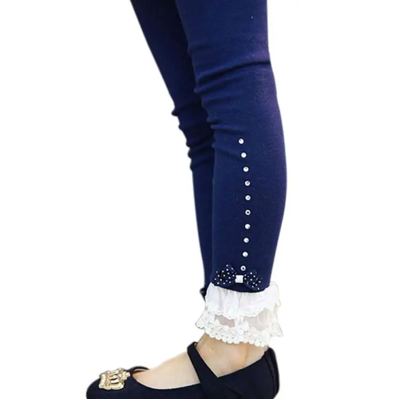 Весенние штаны с цветочным узором для девочек леггинсы маленьких Детские