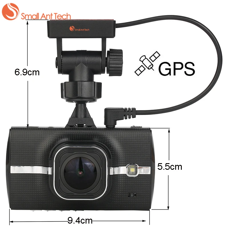 Smallanttech Full HD Видеорегистраторы для автомобилей GPS трекер тире Камера Cam 3 дюйма 1080 P