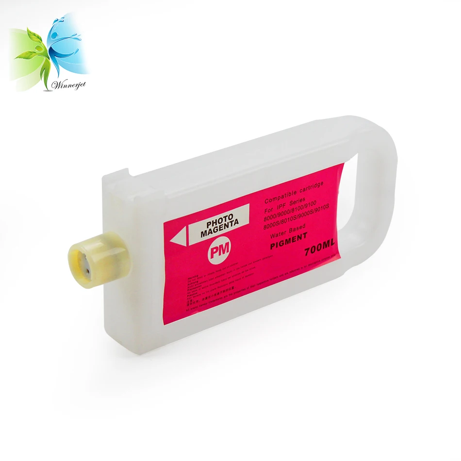 Winnerjet 8 цветов 700 мл IPF 307 пустой пополняемый картридж для принтера Canon IPF830 IPF840