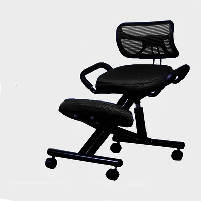 Mesh Cushion black Эргономичное дизайнерское кожаное черное кресло на коленях со спинкой и ручкой офисное кресло на коленях эргономичная осанка - Цвет: Mesh Cushion black