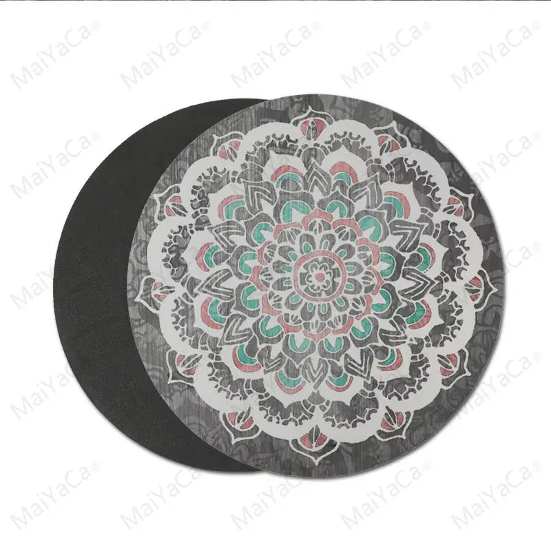 20x20cm MaiYaCa Новое поступление пастельные Цветочные медальоны на выцветшей серебряной древесине современные коврики для мыши Индивидуальные ваш собственный стиль круглые коврики для мыши - Цвет: 20x20cm