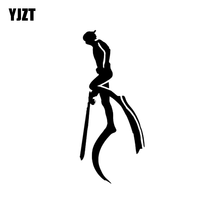 

YJZT 6.9*16.4CM Coolest Diving Decor Extreme Movement Silhouette Car Sticker Vinyl High Quality Accessories C12-0674