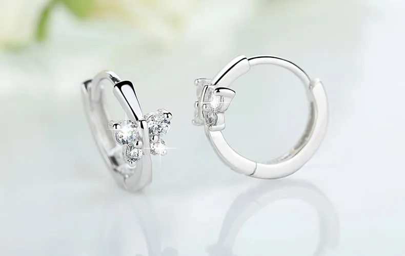 Женские серьги гвоздики с кристаллами серебряного цвета|silver stud earrings|fashion earringsstud