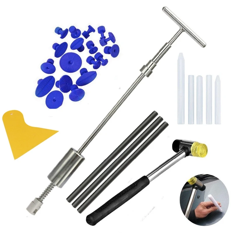 Инструменты для удаления вмятин с рукояткой Pro Slide Hammer Dent Puller 5 шт. Tab Down Pen 18