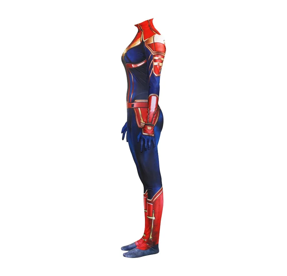 Марвел Капитан Carol Danvers MS Marvel Kostuum костюмы на Хэллоуин Женские фильм косплей трико